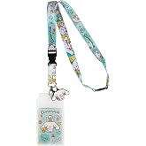 Cinnamaroll Snack Time Theme 22-inch Lanyard with Clear ID Sleeve and Rubber Charm