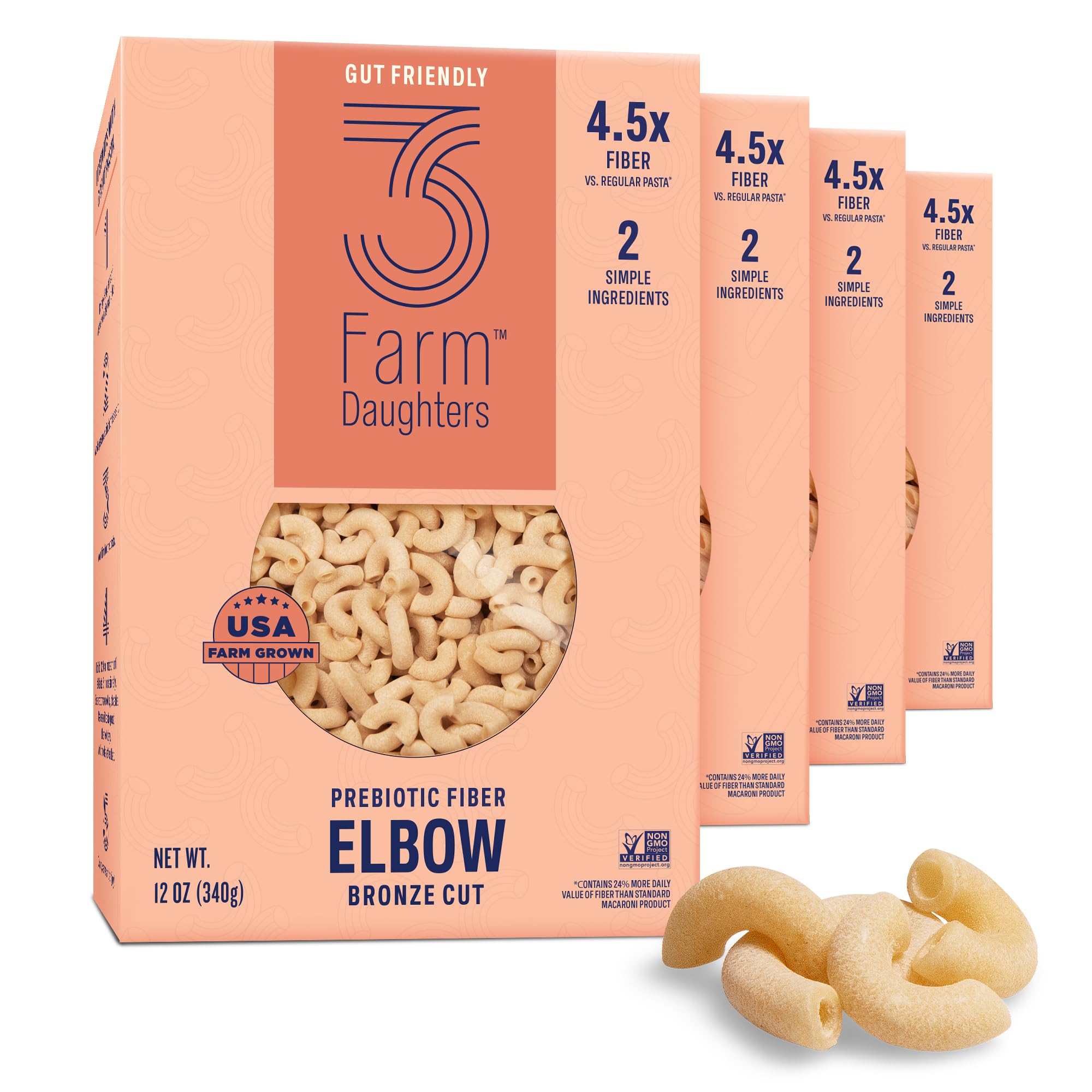 Three Farm Daughters High Fiber Elbow Macaroni