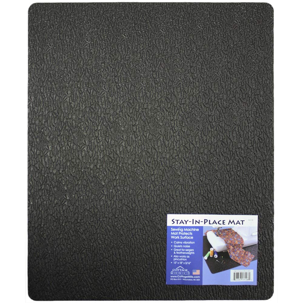 Stay-In-Place 15" x 18" Machine Mat - Reduces noise, vibration and machine movement. Great for sewing machines and sergers. Made In USA! — image 1