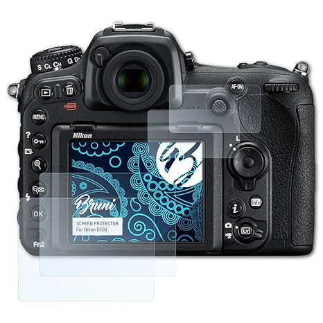 Bruni Schutzfolie für Nikon D500 Folie, glasklare Displayschutzfolie (2er Set)
