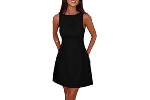 PRETTYGARDEN Womens Formal Short Dresses 2025 Summer Sleeveless Boat Neck A Line Elegant Mini Cocktail Party Dress