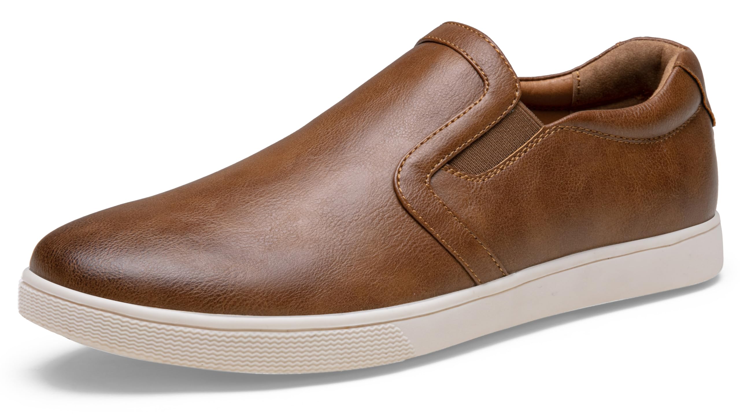 Jousen Mens Slip On Shoes Lightweight Slip On Fashion Sneakers Brown ...