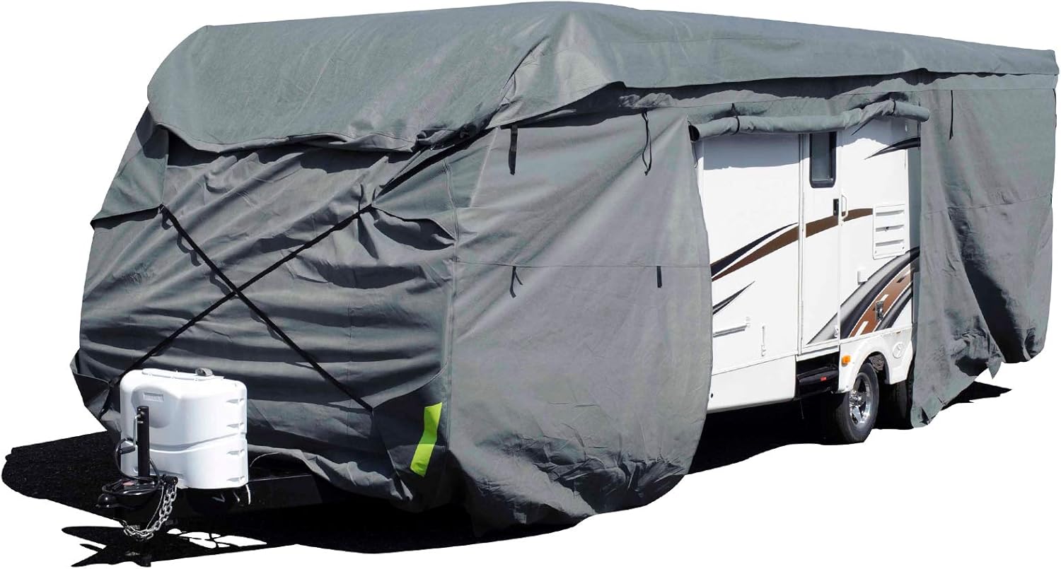 Budge RVRB-51 Toy Hauler RV Covers Fits Toy Hauler RVs up to 25' Long (Gray, Polyproplyene)
