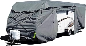 Budge RVRB-51 Toy Hauler RV Covers Fits Toy Hauler RVs up to 25' Long (Gray, Polyproplyene)