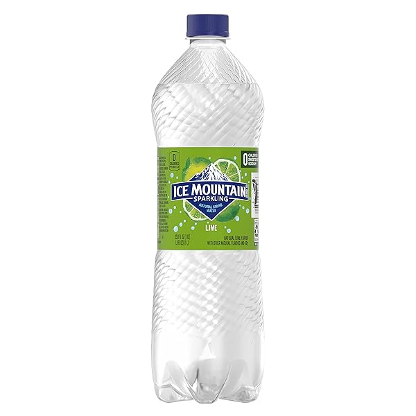 ICE MOUNTAIN SPARKLING WATER, ZESTY LIME, 33.8 OZ. BOTTLE
