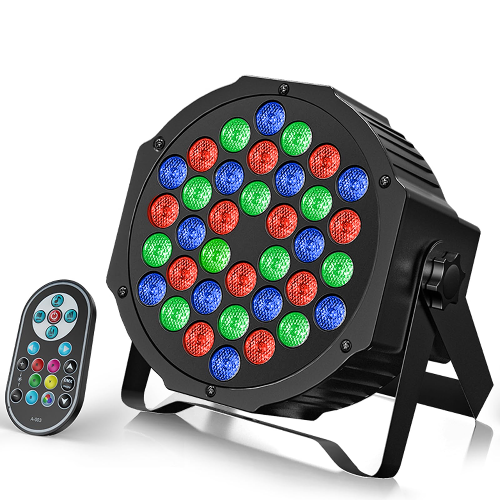 U`King 72W LED Stage Lights, RGB 36 LED Par Can Wash Lights with Remote and 7 Modes, Pro Stage Lighting for DJ Disco Parties Weddings Stage Clubs