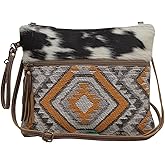 Myra Bag Western Leather Crossbody Bag for Women - Upcycled Canvas Shoulder Bag with Handle Beau Code