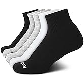 Reebok Womens Quarter Socks - 5 Pack Athletic Performance Cushioned Running Workout Ankle Socks for Women (Sizes: 4-10)