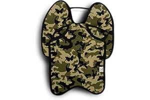 Hen Saver Hen Apron/Saddle, Single Strap w/Fixed Shoulder Protector – Durable Premium Protection, Hand-Sewn, 100% Cotton, 3 Layers Thick, Protection for Feather Loss & Rooster Injuries - Camo, Large
