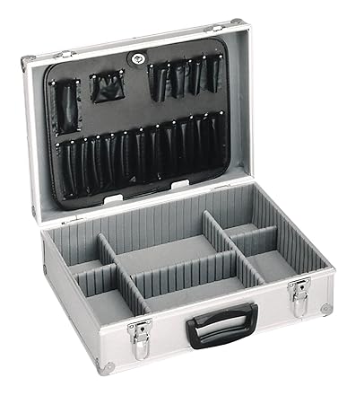 Meister Werkzeugkoffer leer, 460 x 330 x 150 mm - Verstärkter Rücken - Individuelle Fachaufteilung - Abschließbar / Werkzeugk
