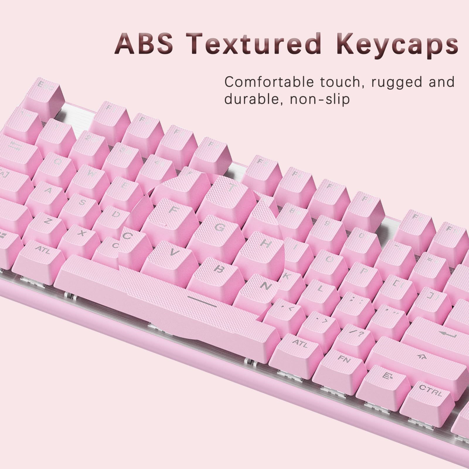 Hexgears G5 2.4G Wireless Mechanical Keyboard 104 Key, Wireless and Type-C Wired Connection, Full-Size Gaming Keyboard, Blue Led Backlit, Kailh Box Switches, Compatible with Windows and Mac OS