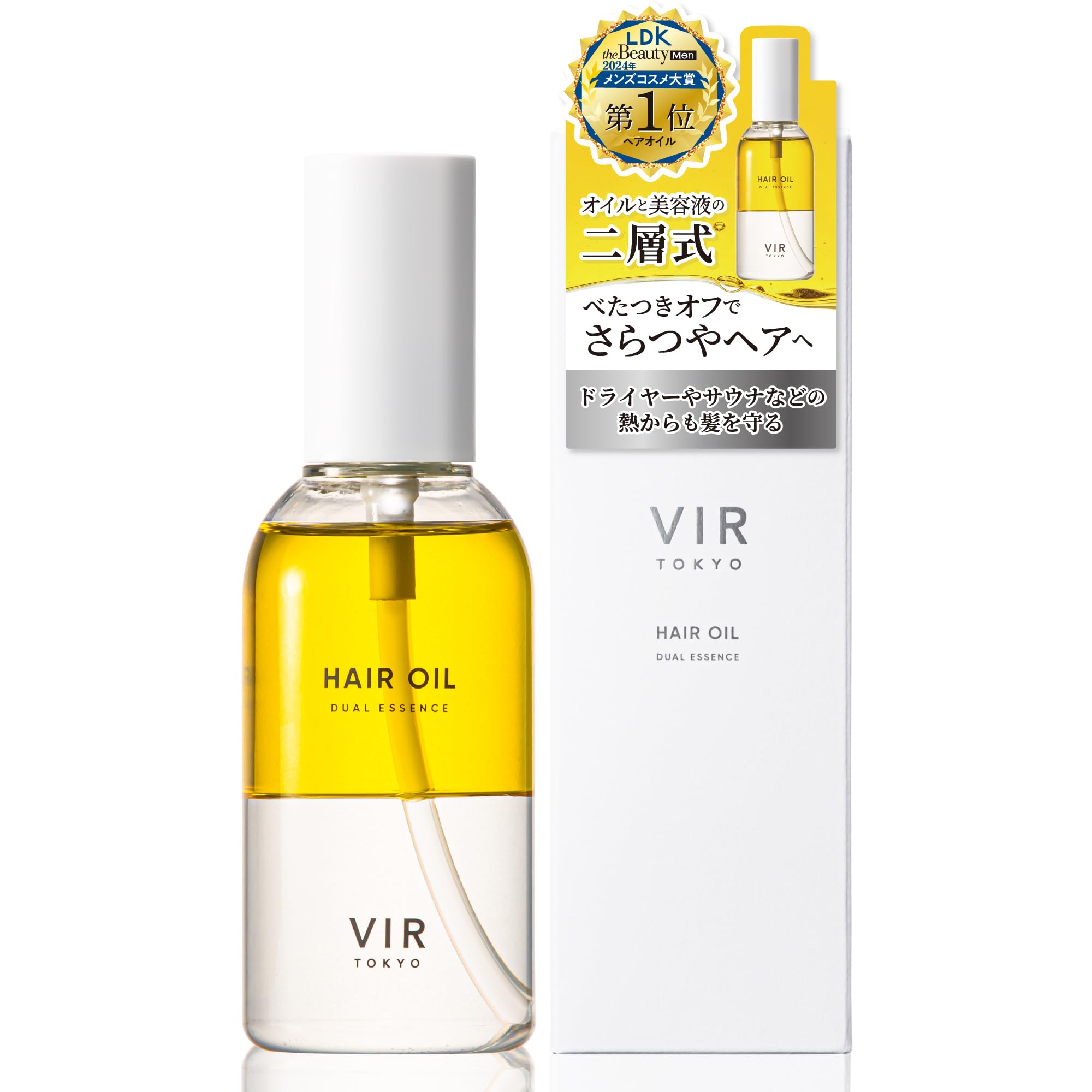 VIR TOKYO(ウィルトーキョー) ヘアオイル DUAL ESSENSE(オイル+美容液) 120ml サラサラ 洗い流さないトリートメント 髪 内外ケア スカルプケア 金木犀の香り商品画像