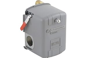 SQUARE D Telemecanique Sensors 9013FSG2J21M4 Air-Pump Pressure Switch, NEMA 1, 30-50 psi Pressure Setting, 20-65 psi Cut-Out, 15-30 psi Adjustable Differential, Low-Pressure Cut-Off