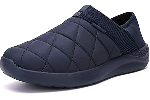 KUBUA Slippers for Men and Womens Indoor House Shoes Plush Slip on Outdoor Garden Loafers