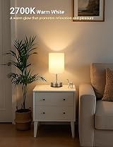 HSLighting Bedside Lamp 3-Way Dimmable Touch Table Lamp with 3D Pleated Shade view 6