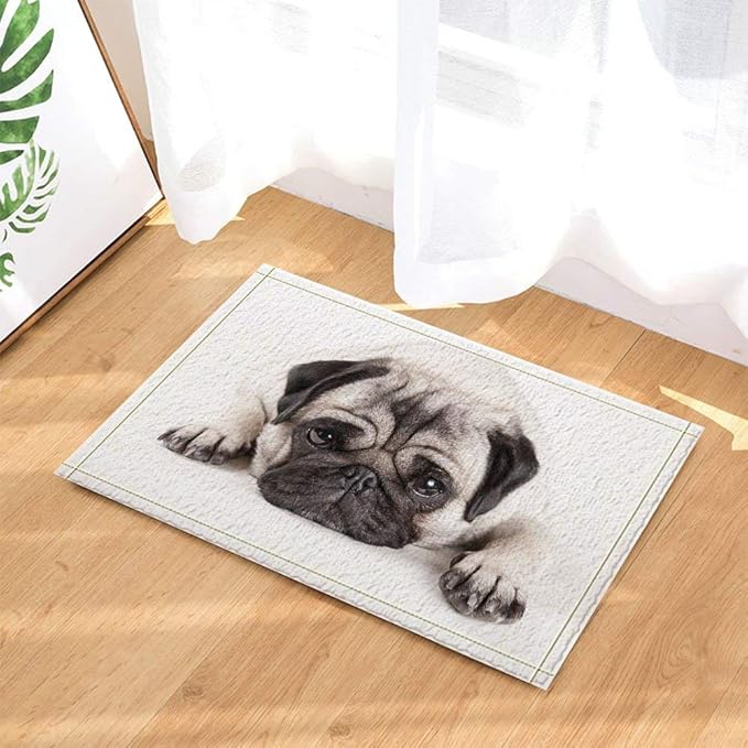 Alfombra de baño con diseño de animales adorables, para cachorros y