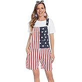 Yuanbang Unisex Printed Overalls Shorts Romper Festival Jumpsuits Work Bibs Coveralls Gifts for Men and Women