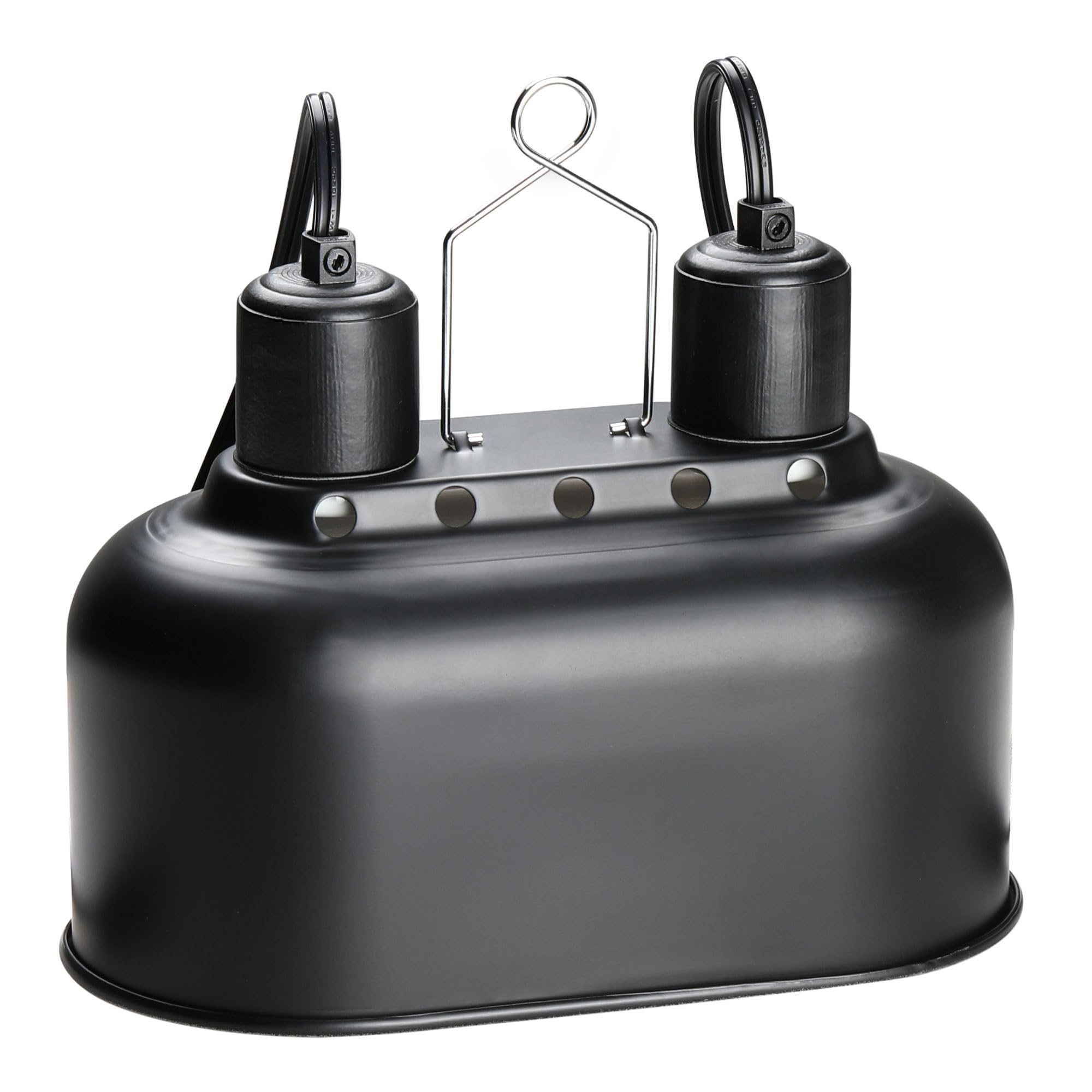 Photo 1 of Simple Deluxe Dual Dome Reptile Light Fixture with Separate Switches, Fits Max 100W Reptile Heat Lamp/UVB Light, for Amphibians Terrarium and Tortoise Habitat