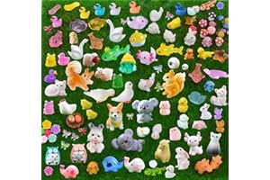 U-Zimikee 150 Pcs Mini Resin Animals - Tiny Resin Animal Miniature Animals Figurines Small Little Animal Figures Bulk for Fairy Garden Micro Landscape Dollhouse Accessories