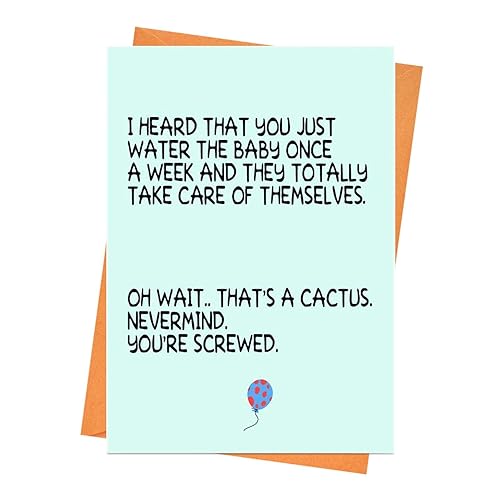 Amazon Com Funny New Baby Card Pregnancy Card Baby Keepsake Card