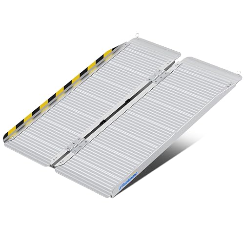 Ruedamann 4 Feet Portable Wheelchair Ramp for Doorways, Non-Slip ...