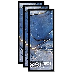 Fxojyvo 8x20 Picture Frame Set of 3, Black Frame