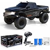 Desdoni RC Cars RC Crawler 1/10 Scale RTR Remote Control Car 4WD 2.4GHz Brushed Offroad Racing Hobby Grade Model Vehicle with LED Lights 2Pcs Battery Toy for Kids and Adults