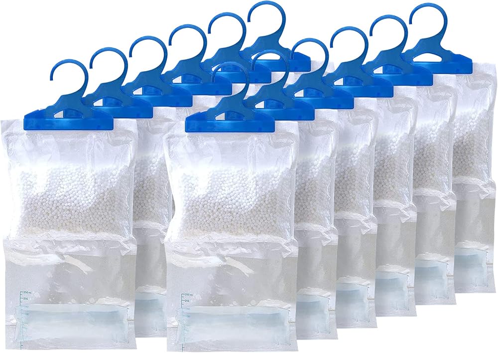 STERUN 12 Wardrobe Dehumidifier Bags Hanging with Leak Proof Storage Bag