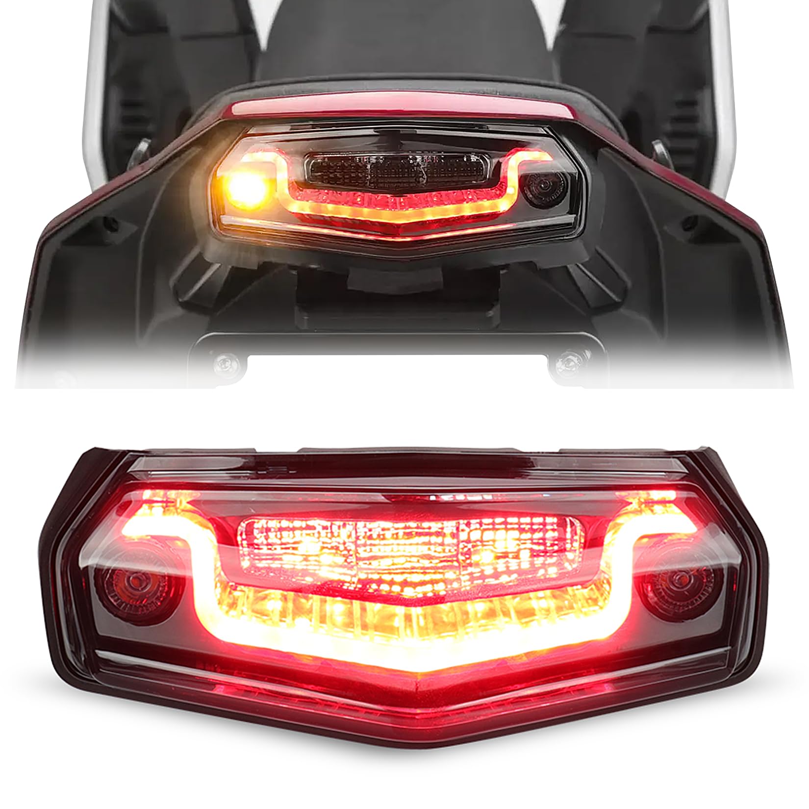 Photo 1 of Lumotrixa LED Integrated Tail Light for Tenere 700 XTZ700 T700 2024-2025, Turn Signal Blinker Brake Light Rear Lamp, Plug & Play Smoked Lens Motorcycle Taillight Tenere 700 Accessories (2024-2025)
