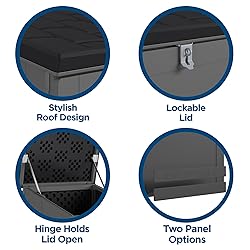 COSCO BoxGuard Large Outdoor Storage Box, Lockable