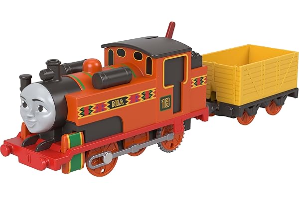 Thomas & Friends Motorized Toy Train, Classic Nia Battery-Powered Engine & Cargo Car, Storytelling Play for Preschoolers