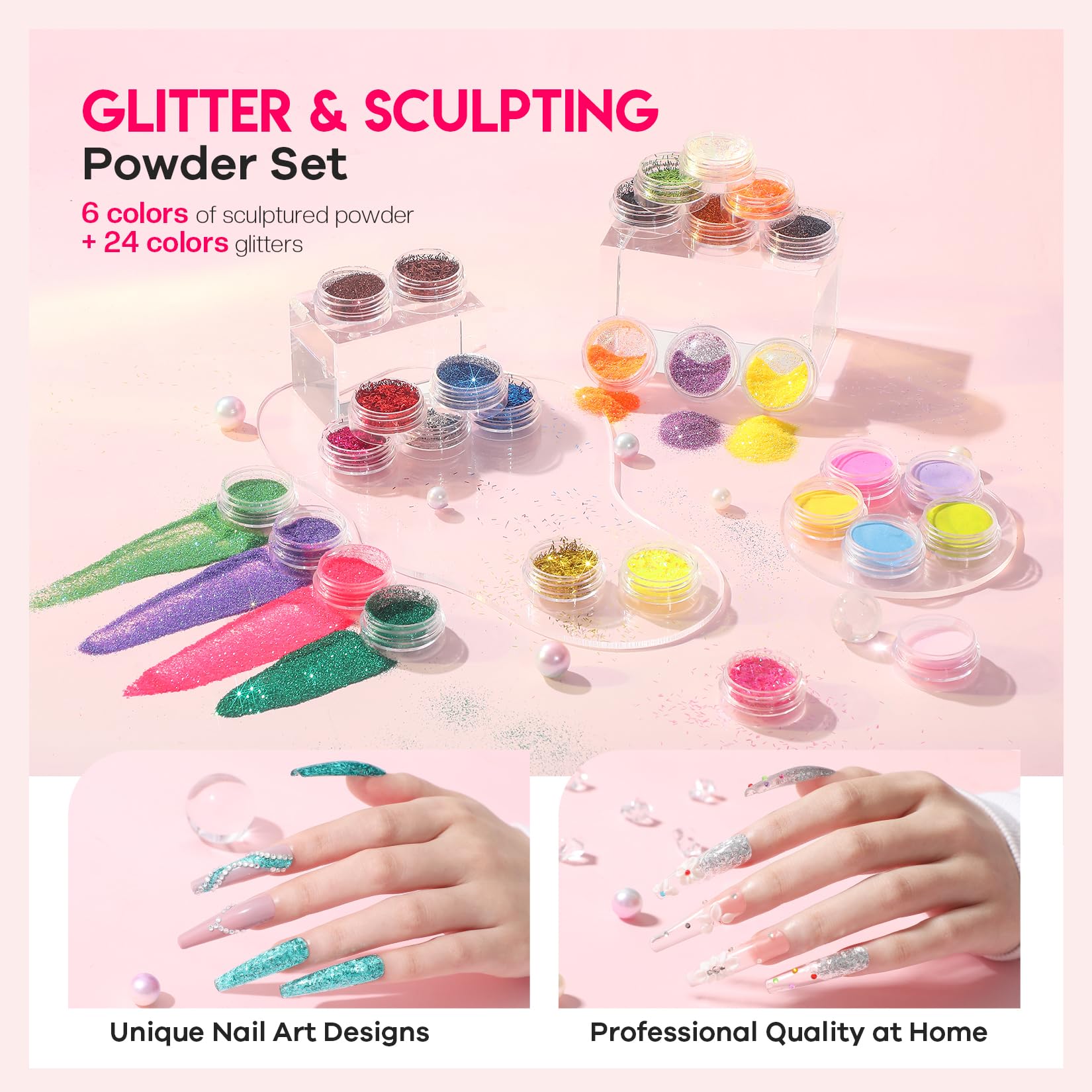 Glamonade Acrylic Nail Kit for Beginners: Professional Acrylic Nail Kit Set with Everything with Drill Powder Nail Art Starter Tech Kit at Home Salon Gift - Image 4