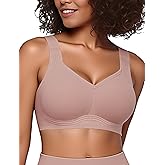 Easybunny Jelly Bras for Women Plus Size Minimizer No Underwire Supportive Full Coverage Wider Straps Seamless Tshirt Bra