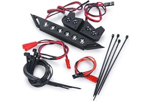 WEFEINO Nylon RC Front and Rear LED Light Kits Headlight Taillight Upgrades for 1/10 Tra-xxas Slash XL-5 4X4 2WD RC Car Accessories