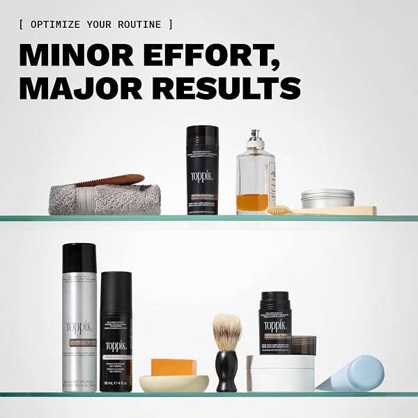TOPPIK HAIR BUILDING FIBERS, WHITE, 12G FILL IN FINE OR THINNING HAIR, INSTANTLY THICKER, FULLER LOOKING, 9 SHADES FOR MEN & WOMEN, KERATIN PROTEIN FORMULA