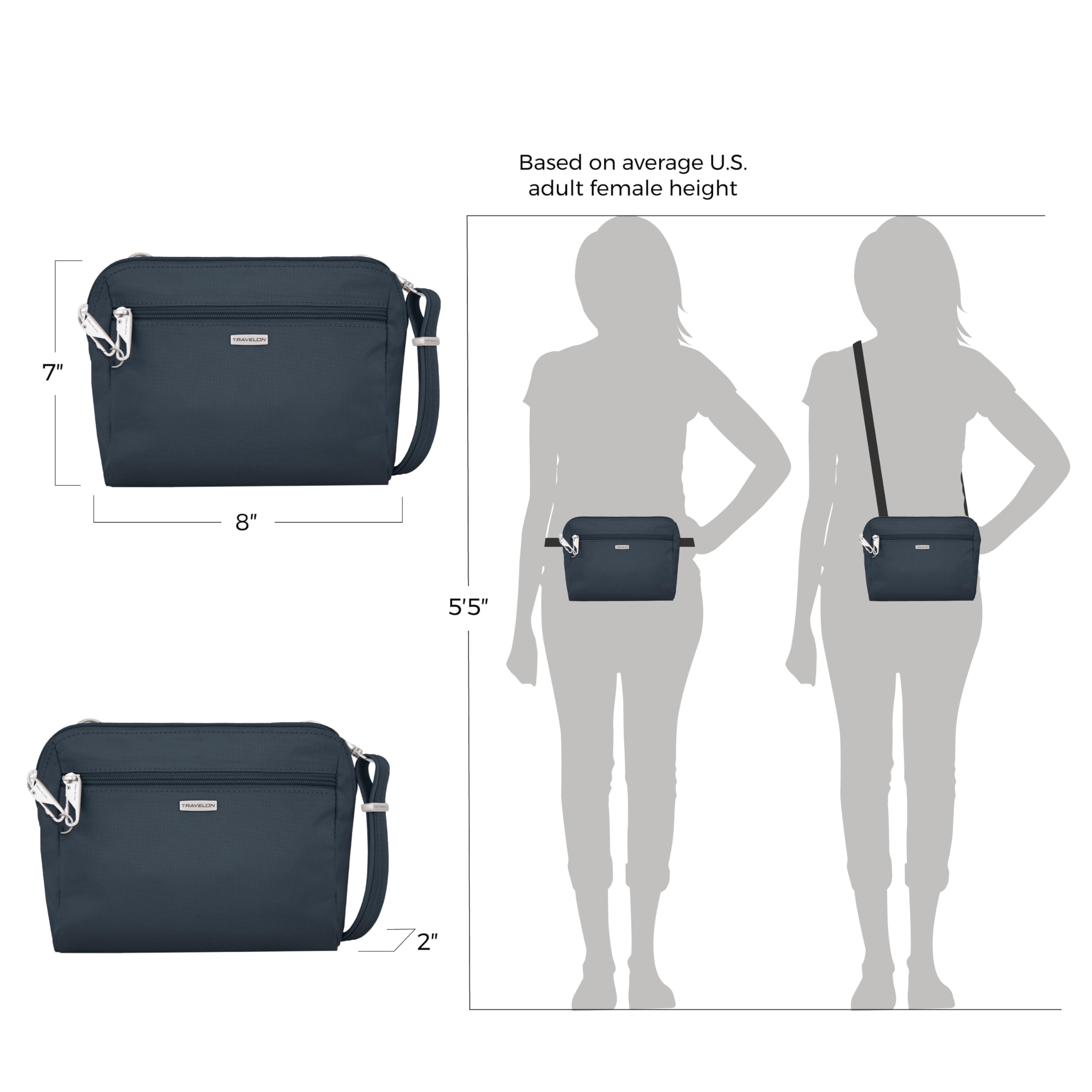Travelon Anti-Theft Classic Convertible Crossbody & Waist Pack