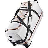 XWFB Rolling Duffle Bag with Wheels,110L/140L Expandable Soft-Sided Foldable Duffle Bag with 2 Rubber Wheels,Packable 32&rdquo; Rolling Carry-On with Pockets &amp; Compartments (Grey)