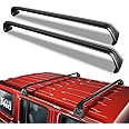 KitsPro 260lb Roof Rack Cross Bars for 2007-2025 Jeep Wrangler, 2020-2025 Jeep Gladiator, Matte Black Heavy Duty Aluminum Cargo Crossbar (ONLY FIT Hard Roof Top)