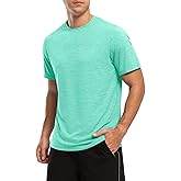 TBMPOY Men's Workout Shirt Dry Fit Quick Dry UPF 50+ Athletic T-Shirt Moisture Wicking Lightweight Top Running Activewear
