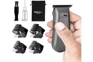 RITTER HAIR & BEAUTY CARE Ritter H&B.C Professional Balding Hair Trimmer, Mini 0mm Beard Clippers and Skull Shaver, Zero-Gapped 0.2mm Wide T-Blade, Work Corded/Cordless, Rechargeable. Model F-1c