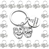 PHAETON 20PCS Theatre Keychain Drama Mask Gift Comedy Tragedy Mask Theatre Actor Actress Broadway Musical Drama Keychain I'm Not Dramatic I'm Theatrical for Performer Gift Musical Lovers Gifts
