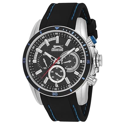 SLAZENGER Mens Chronograph Silicone Watch-SL11334202
