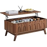 Bifins Coffee Table, Lift Top Coffee Table with Hidden Compartment,Mid Century Modern Lift Tabletop for Home Living Room Office