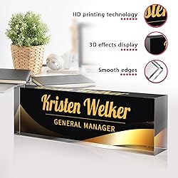 Custom Office Name Plate for Desk - Desk Name Plate