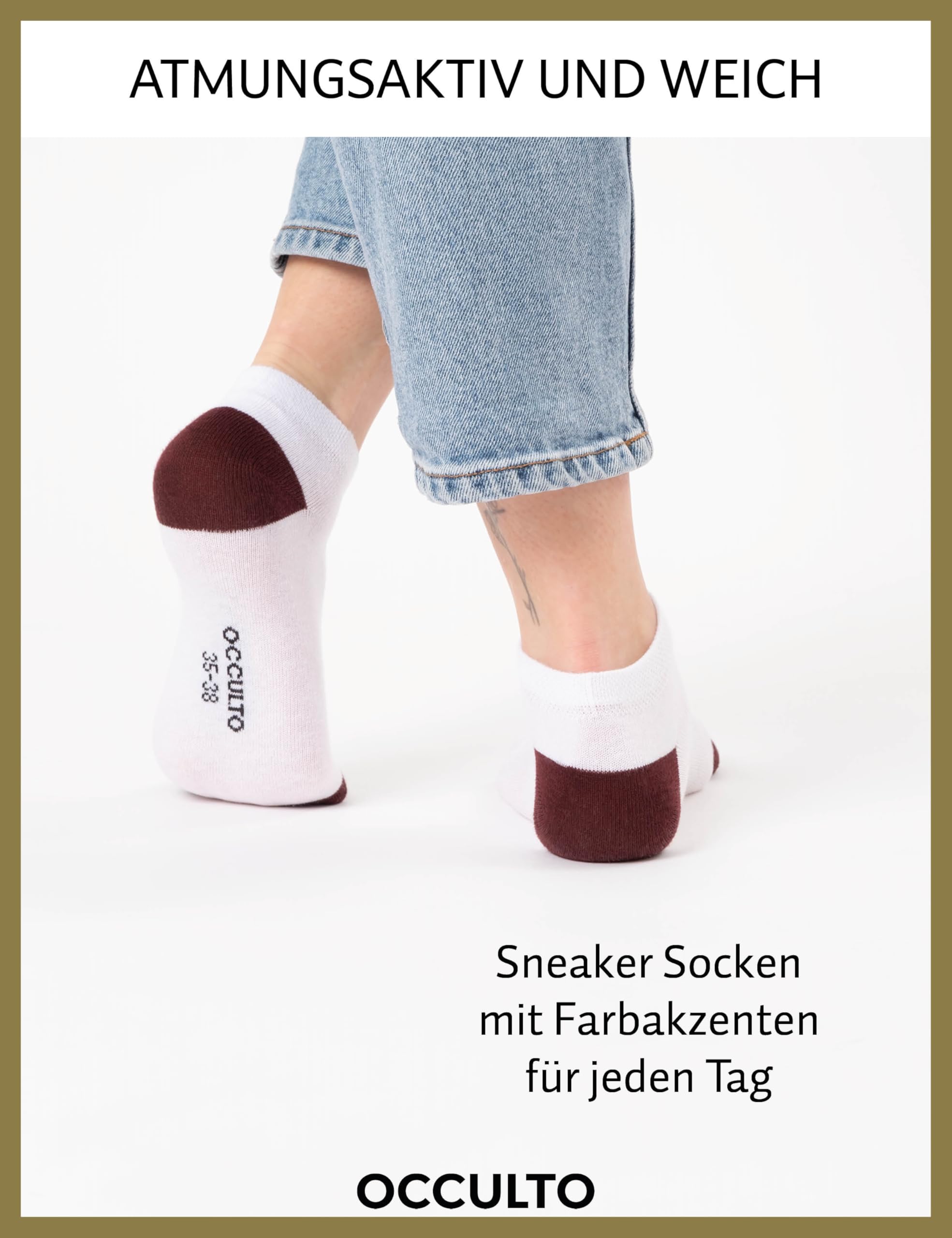 Occulto Damen Sneaker Socken 10er Pack (Modell: Maja) Herbst Mix 35-38 3