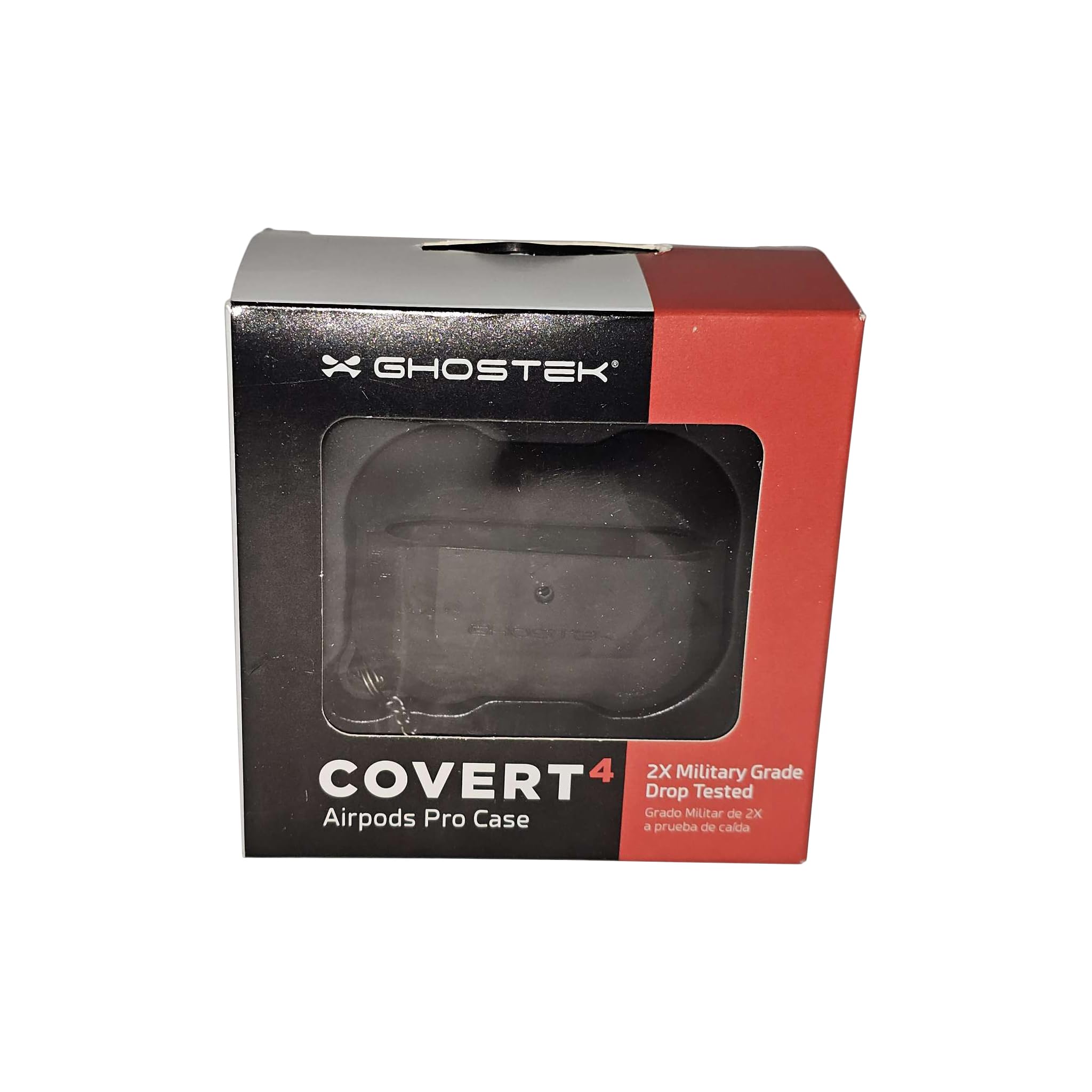 Ghostek COVERT Apple AirPods Pro Case Clear Protective Silicone Cover with Keychain Premium Slim Fit Design with Heavy Duty Protection Wireless Charging Compatible Designed for 2019 AirPod Pro (Smoke)