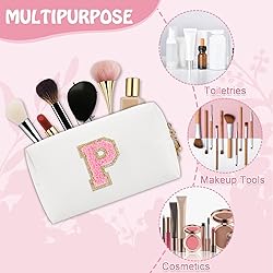 Personalized Initial Preppy Makeup Bag