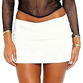 EG CHRIS G Women's Black Mini Skirt Mid-Waist Elastic Bodycon Short Y2k Mini Skirts
