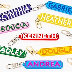 SODWINCO Custom Name Keychain, Luggage Tag, Name