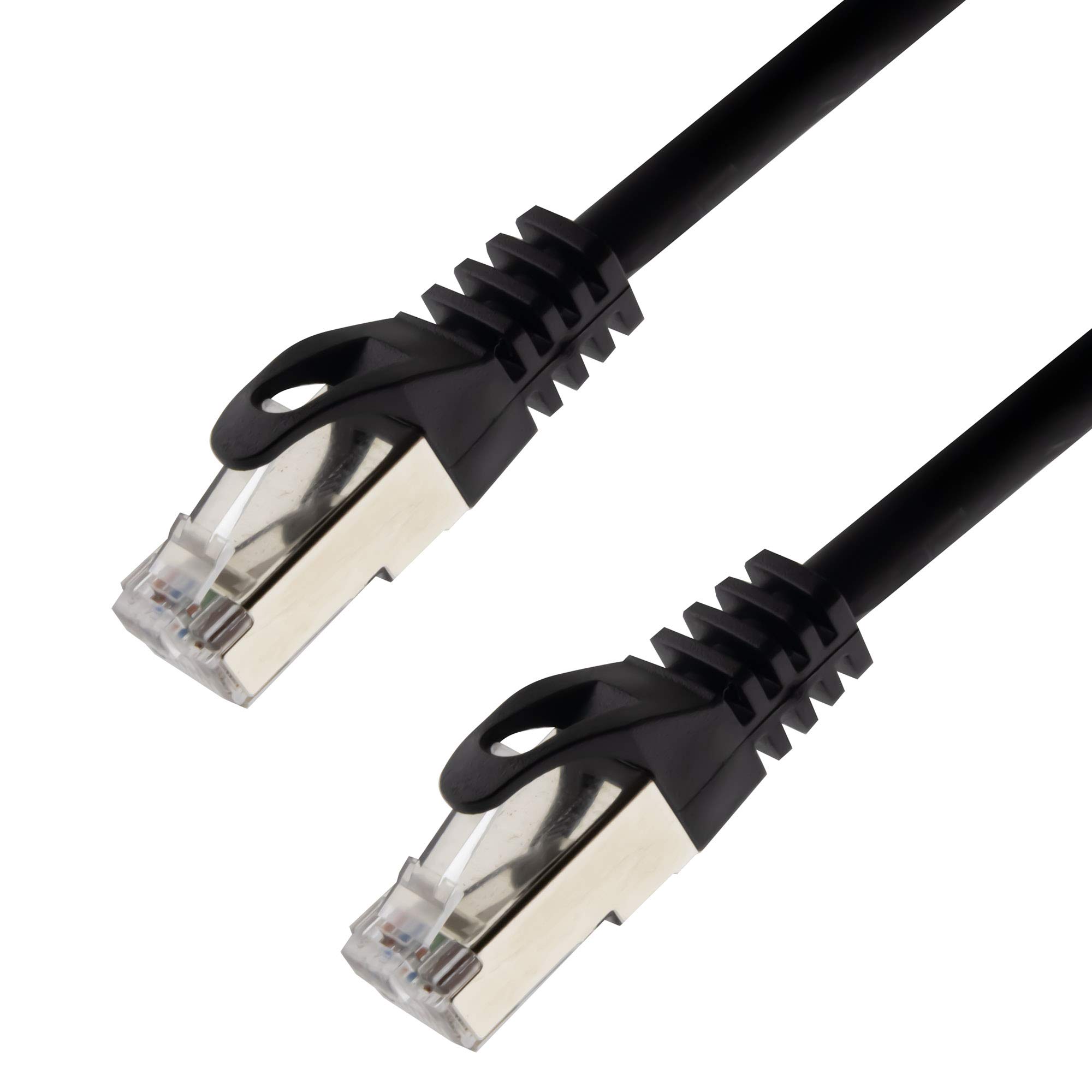 Network Cable S/FTP PIMF Cat 7 15 m Black Patch Cable Gigabit Ethernet LAN DSL CAT7 Cable — image 1